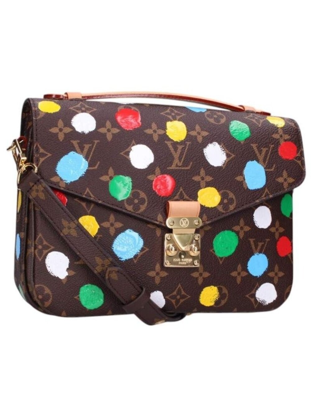 Louis Vuitton Pochette Metis MM Painted Dot Monogram Shoulder Bag